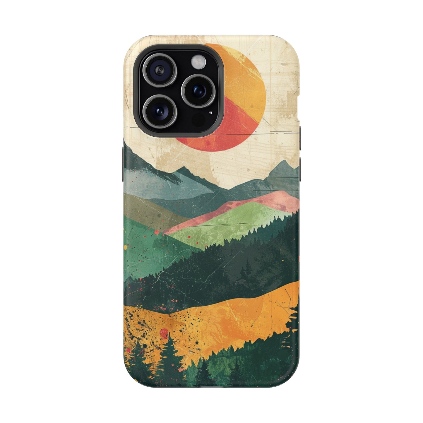 Mountain Sunset Phone Case, Mountain Landscape Cell Phone Case