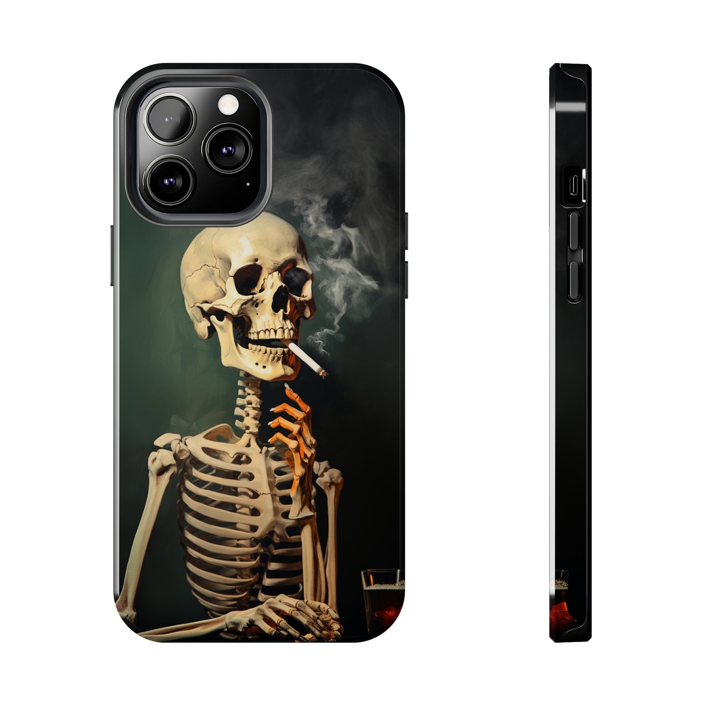 Smoking Skull iPhone Case | Edgy Style with a Mysterious Vibe for iPhone 11, 12, 13, 14, SE 2020 & Mor