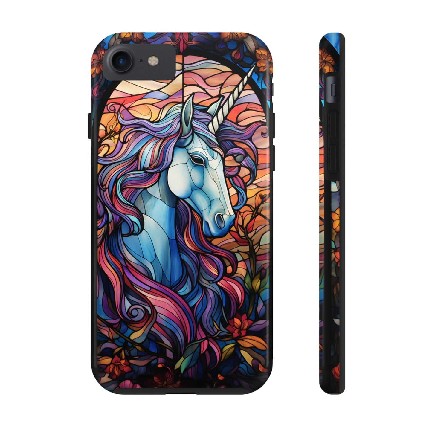 Unicorn Stained Glass iPhone Case | Mythical Beauty and Device Protection