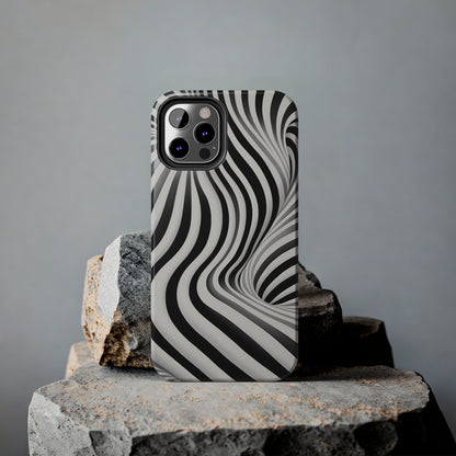 Twist Your Perception: Optical Illusion Tough Case for Apple iPhone Models – Where Art Meets Function