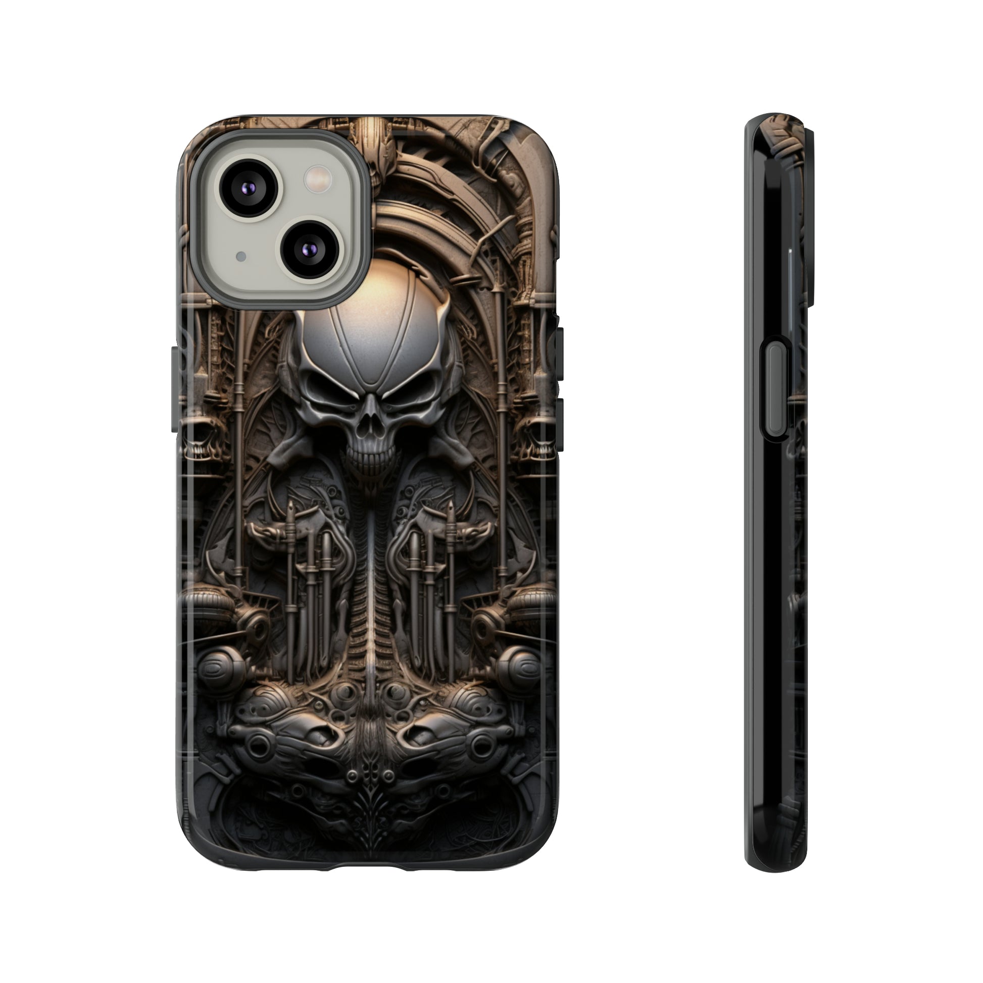 Biomechanical horror art iPhone 15 case