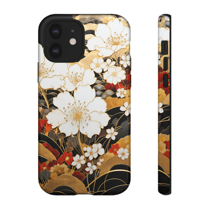 Chiyogami Floral Tough iPhone Case Galaxy S23 S22 S21 S20 Plus Ultra | Iphone 14 13 12 11 8 Pro Max Mini | Pixel 7 6 Pro 5 | Japanese Boho