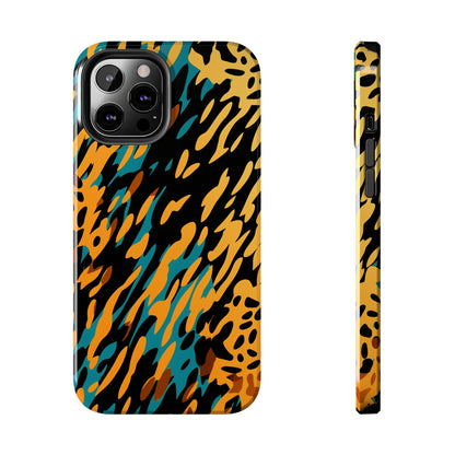 Luxury Leopard & Retro Magic Zebra: The Ultimate Wild Duo iPhone Case