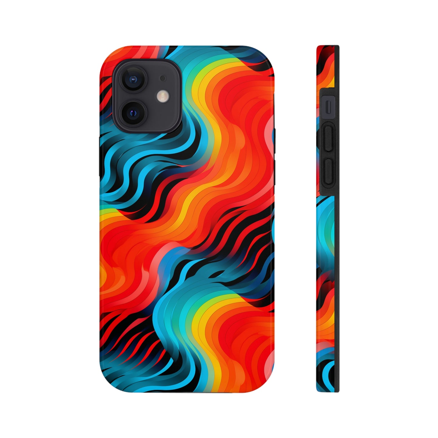 Color Splash Wave Pattern Tough iPhone Case | Embrace Vibrant Style and Reliable Protection