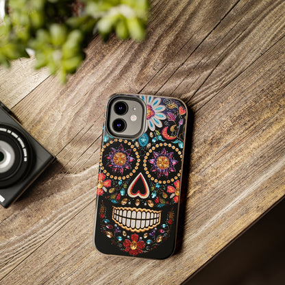 Sugar Skull iPhone Case | Dia de los Muertos Design for Apple iPhone | Halloween Aesthetic