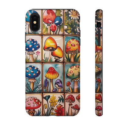 Trippy Magic Mushroom Tile  Abstract Art Phone Case