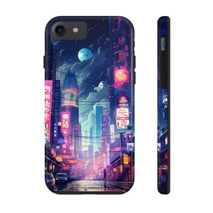 Synthwave Japanese Cyberpunk Night City iPhone Case