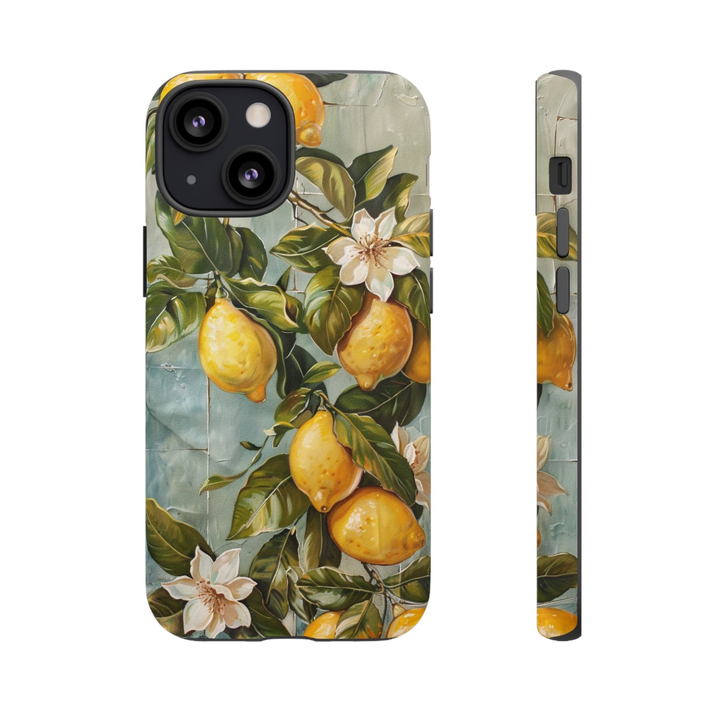 Mediterranean Lemon Tile Oil Painting iPhone 13 Case