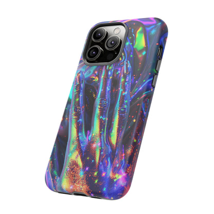 Marbled opalescent Holographic Print Phone Case