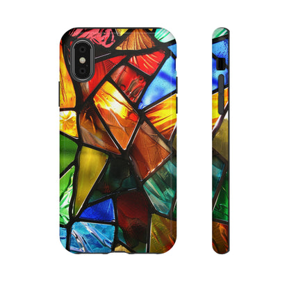 Color Explosion Abstract Stained Glass Phone Case