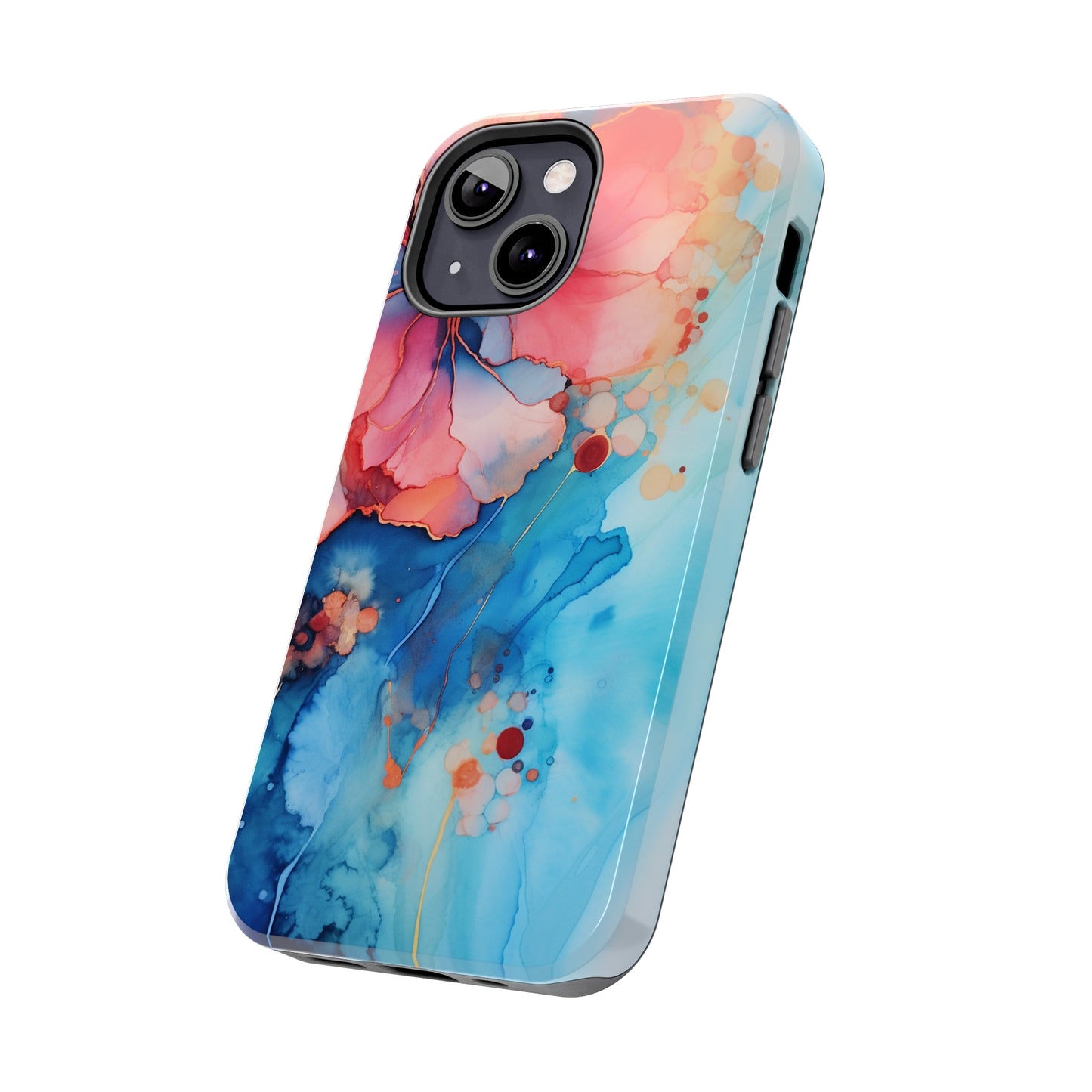 Marbled Floral Watercolor Phone Case | Embrace the Mesmerizing Multicolor Art