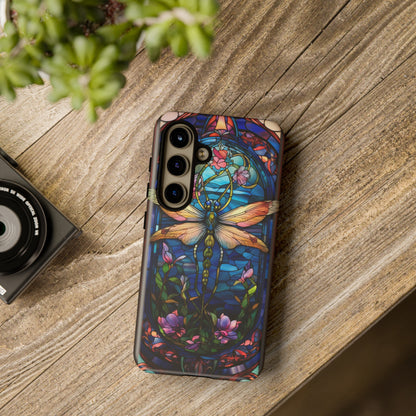 Art Nouveau Stained Glass Dragonfly Phone Case