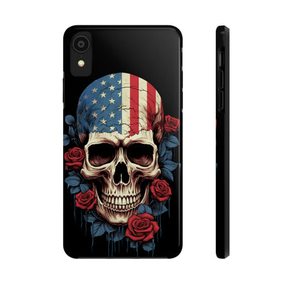 American Pride with an Edgy Spin: Skull USA Flag iPhone Case – Modern Protection Meets Patriotic Design