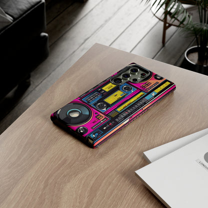 Boombox Hip Hop Music iPhone Case | Embrace Retro Vibes with Urban Beats for Google Pixel, iPhone, and Samsung Cases