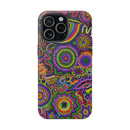 Psychedelic Peyote Button Beaded Style MagSafe Phone Cover