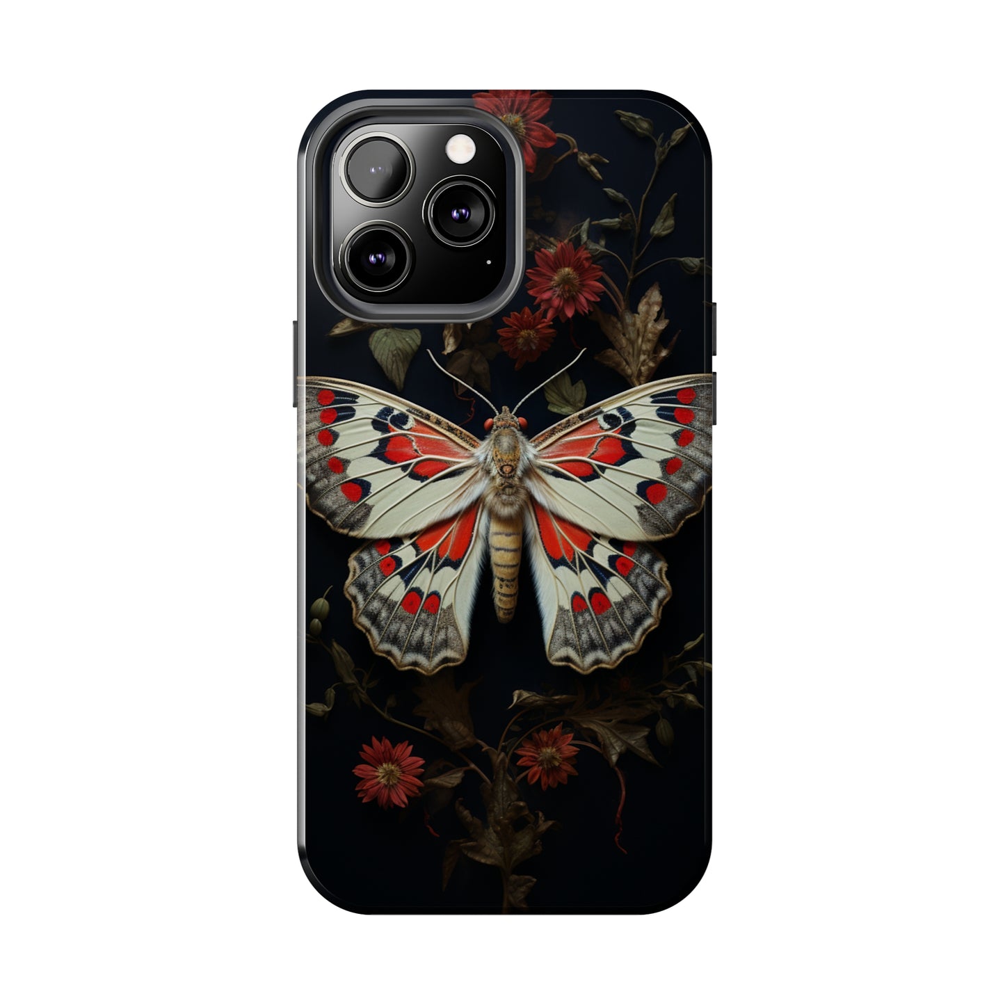 Deadhead Moth Gothic Floral Aesthetic Dark Academia iPhone Case | Embrace Mysterious Elegance