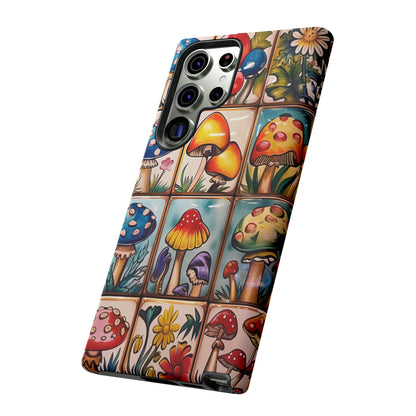 Trippy Magic Mushroom Tile  Abstract Art Phone Case