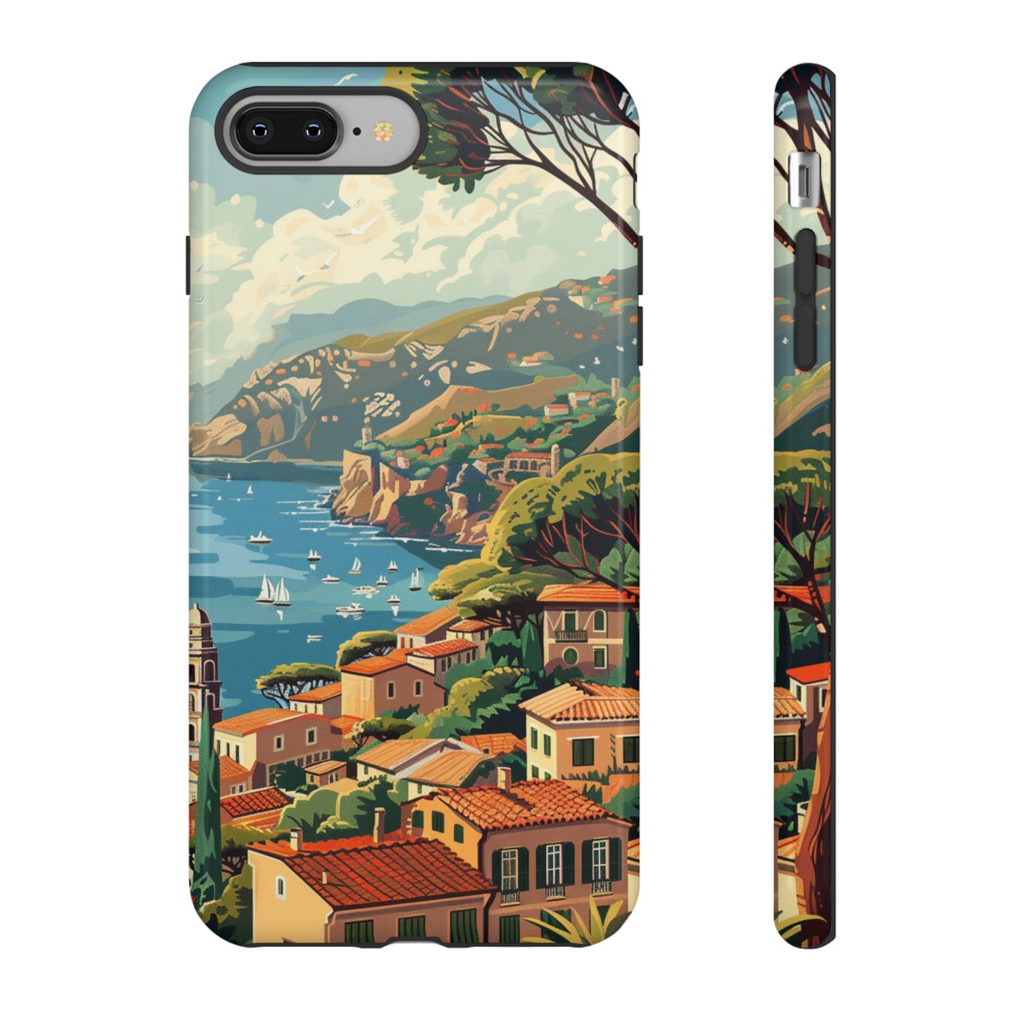 Midcentury French Riviera Landscape Painting Phone Case