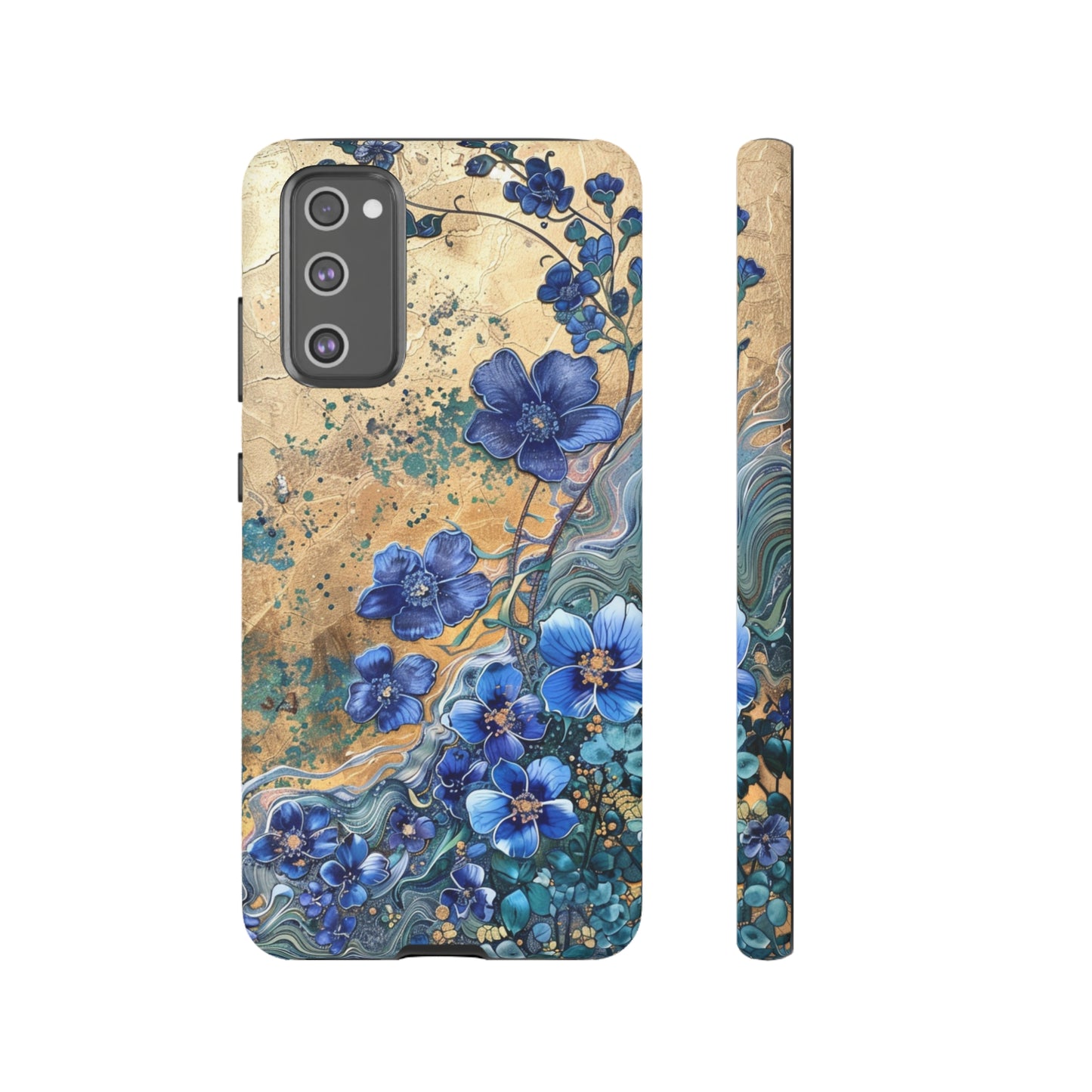 Forget Me Nots Vintage Color Splash Floral Design Phone Case