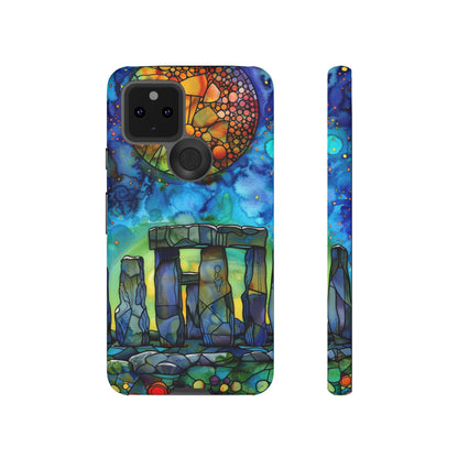 Stonehenge Neolithic Full Moon Stained Glass Watercolor Phone Cover