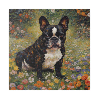 Black French Bulldog Wall Decor | Dog Art | Canvas Print