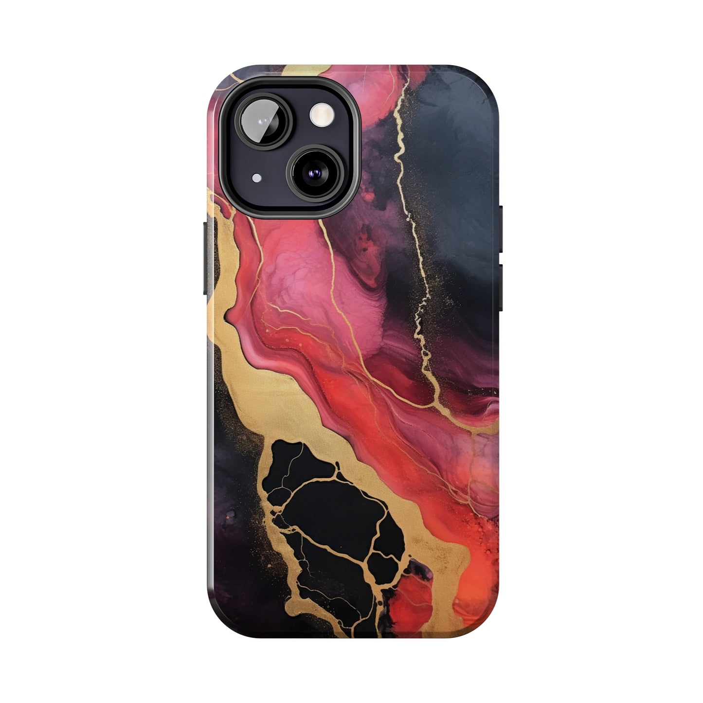 Marbled Dark Lava flow Phone Case | Embrace the Mesmerizing Multicolor Art