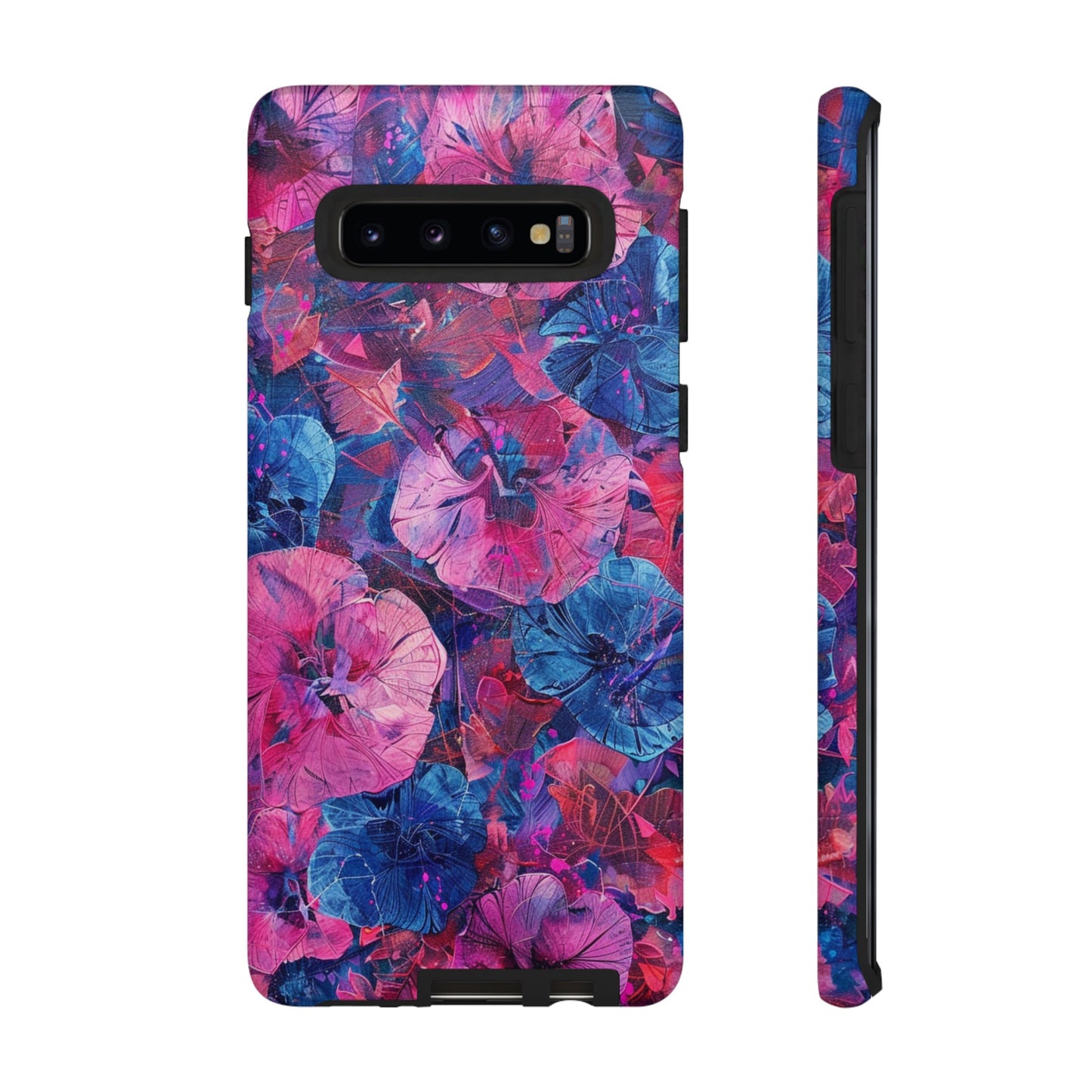 Magenta and Blue Color Floral Explosion Phone Case