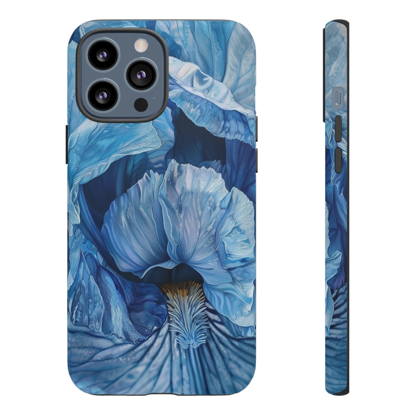 Floral Blue Iris Oil Painting Flower Phone Case