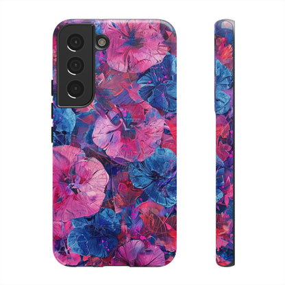 Magenta and Blue Color Floral Explosion Phone Case