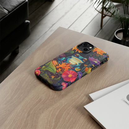 Floral Frogs Elegance Phone Case for Google Pixel, iPhone & Samsung Galaxy