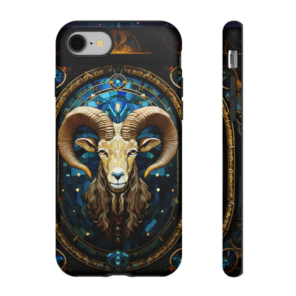 Aries Astrology Stained Glass Design Phone Case