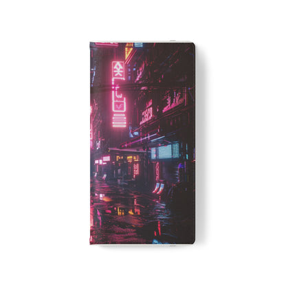 Cyberpunk City at Night Wallet Case