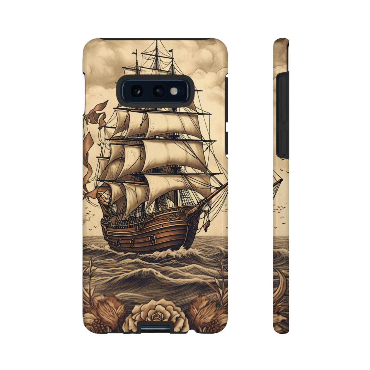 Vintage Tattoo Style Pirate Ship Phone Case