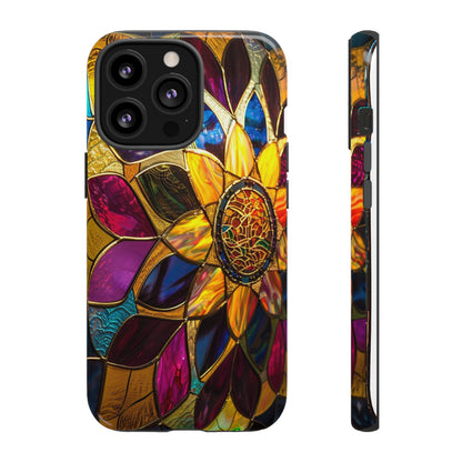 Cosmic Stained Glass Mandala Phone Case