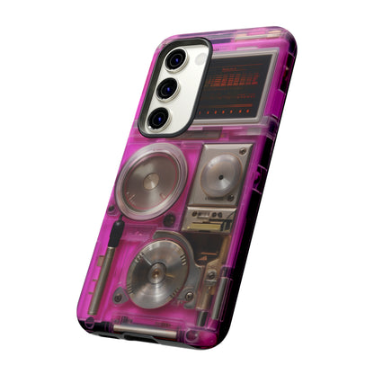 Cyberpunk Techno Gadget Walkman: Retro-Futuristic Premium Tough Phone Case | Iconic Style for iPhone, Samsung Galaxy, and Google Pixel