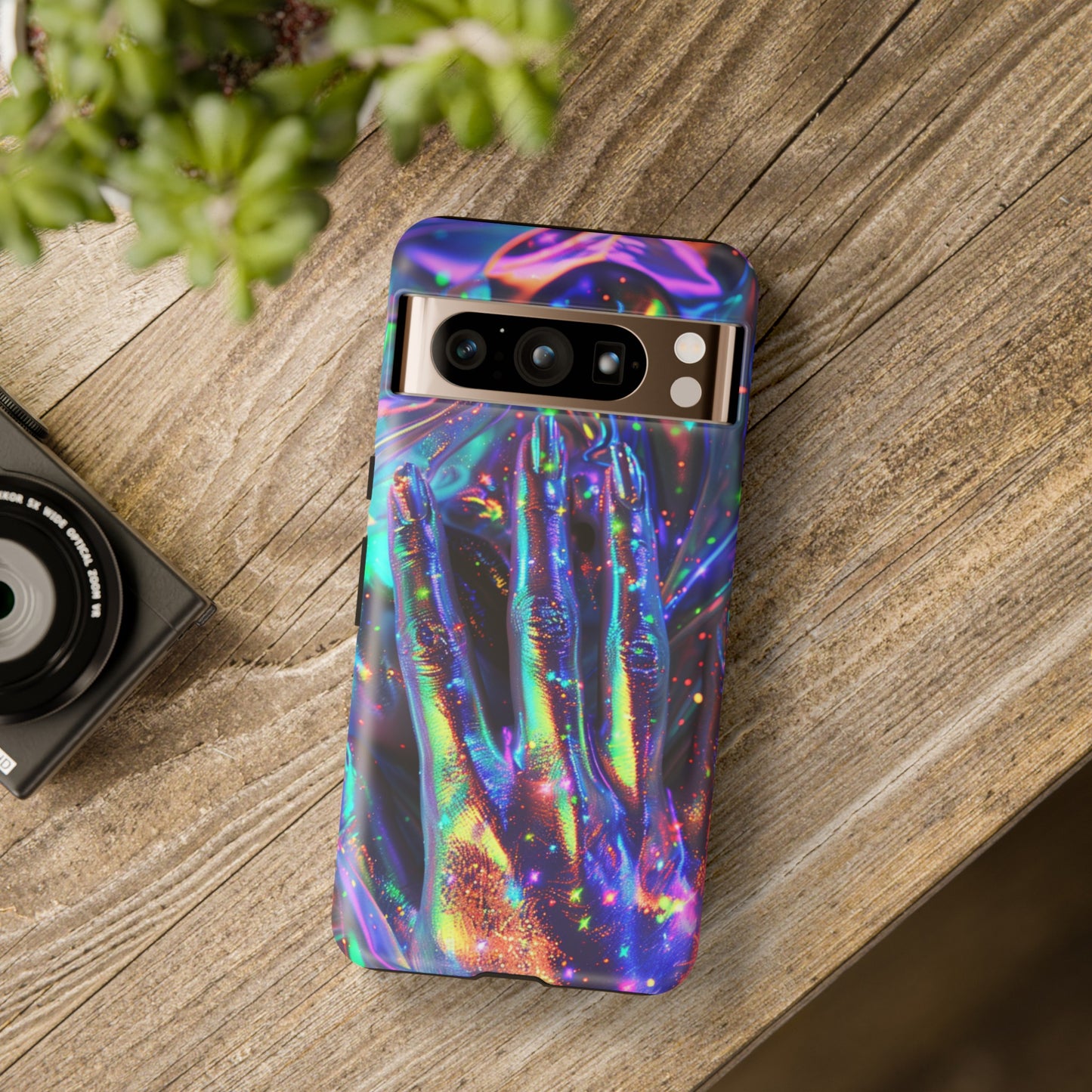 Marbled opalescent Holographic Print Phone Case