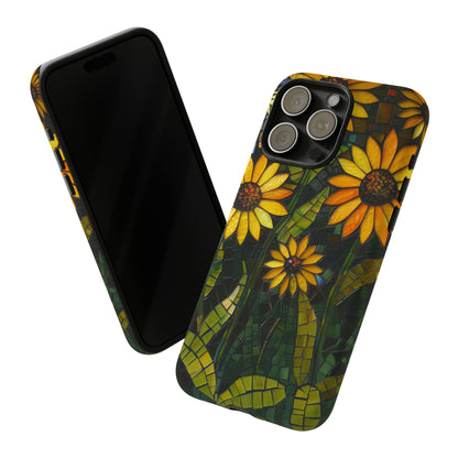 Yellow and Gold Daisy Mosaic Stained Glass Phone Case