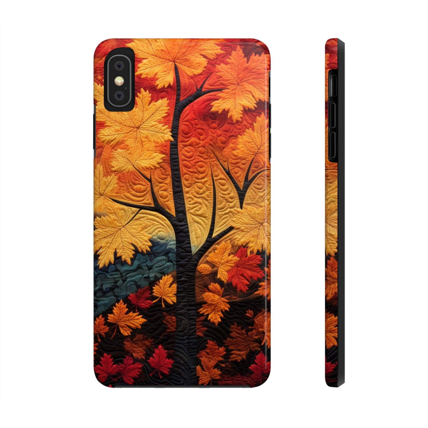 Autumn Forest Embroidered iPhone Case