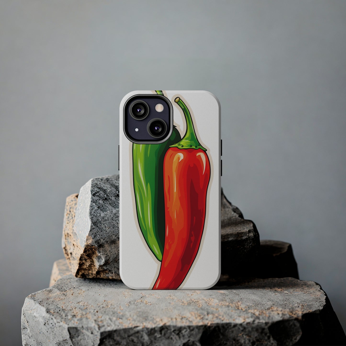 Green or Red Hot Chiles iPhone Case | New Mexico Fiery Flavors for Spice Lovers