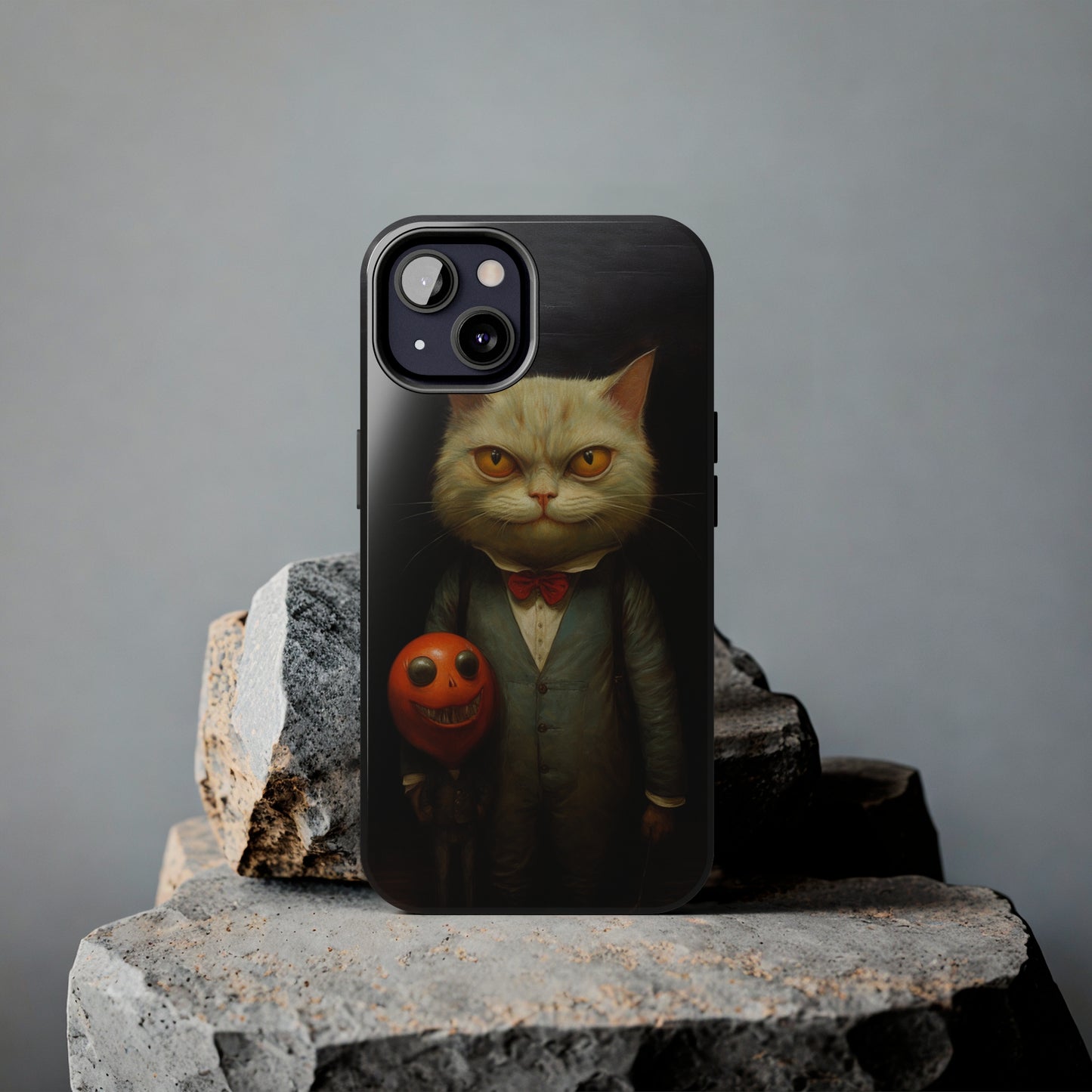 Creepy Spooky Halloween Cat iPhone Case | Dark Academia, Goth