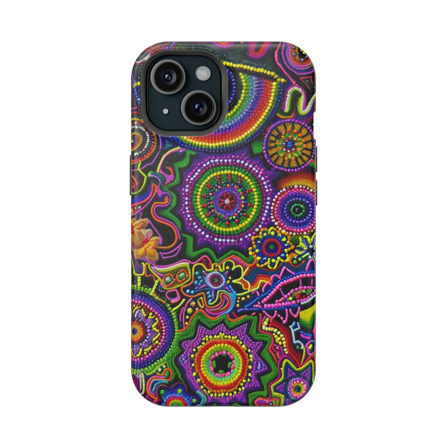 Psychedelic Peyote Button Beaded Style MagSafe Phone Cover