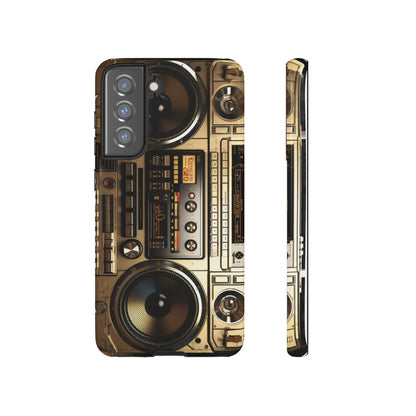 Urban Beats: Boombox Hip Hop Music Pixel Phone Case | Retro Rhythms for iPhone 15 Models