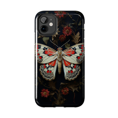 Deadhead Moth Gothic Floral Aesthetic Dark Academia iPhone Case | Embrace Mysterious Elegance