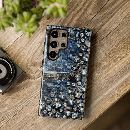 Blue Jean Queen Rhinestone Bling Phone Case