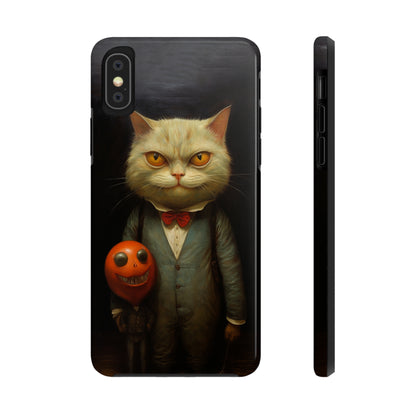 Creepy Spooky Halloween Cat iPhone Case | Dark Academia, Goth