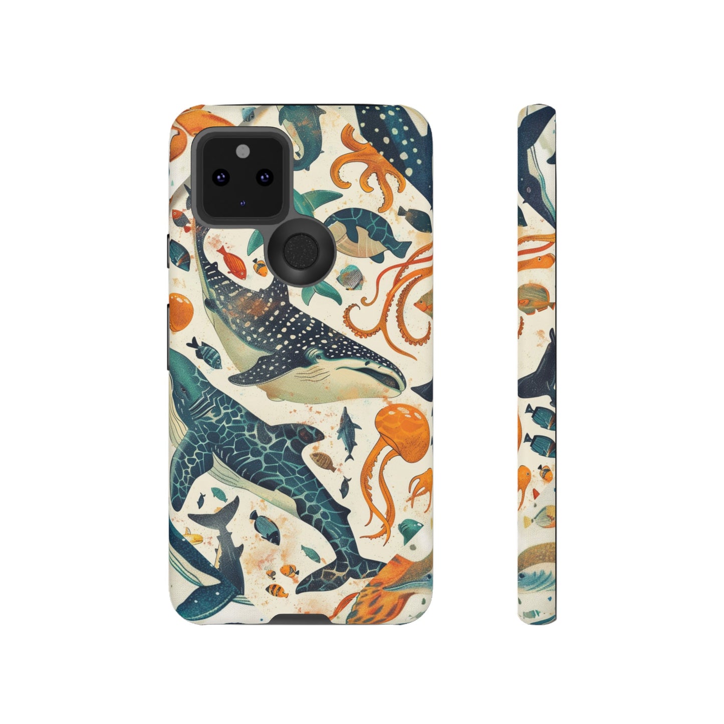 Undersea World Shark, Turtle, Manta Ray Phone Case