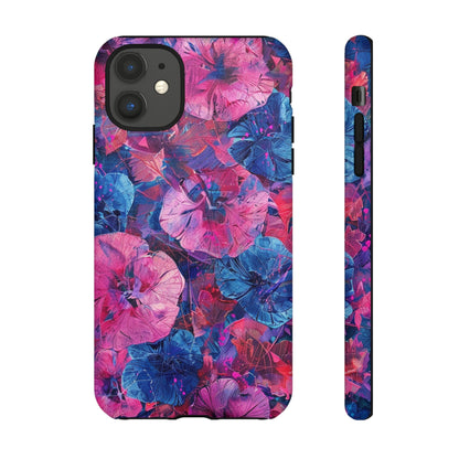 Magenta and Blue Color Floral Explosion Phone Case