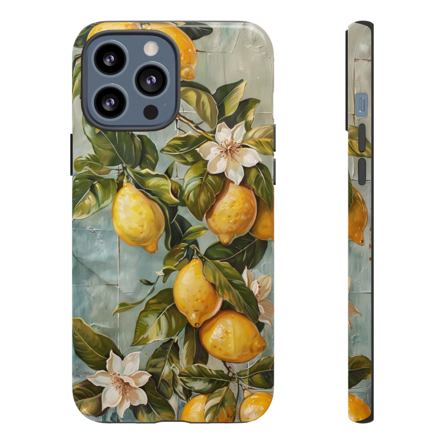 Mediterranean Lemon Tile Oil Painting iPhone 13 Case