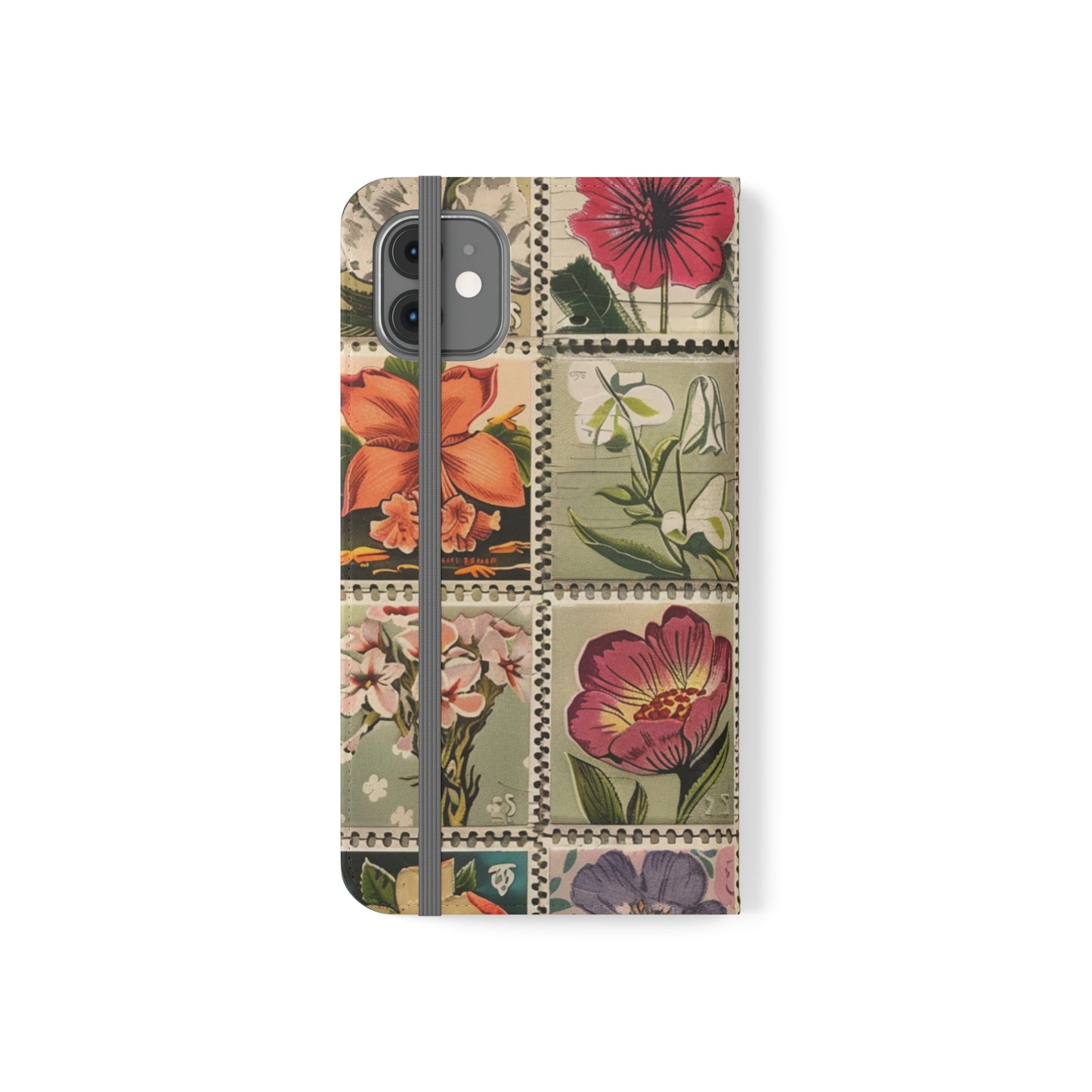 Vintage Floral Stamp Collection Flip Case