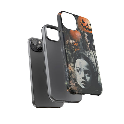 Vintage Halloween Collage Wednesday Goth Style Jackolantern Spooky Phone Cover